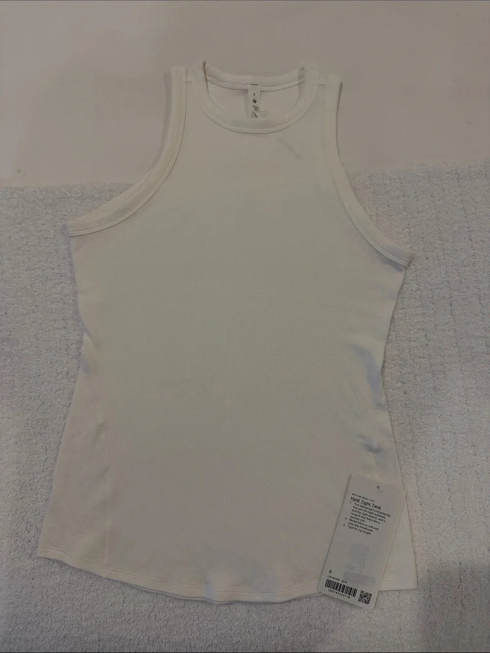 Lululemon Hold Tight Crewneck Tank Top White size 8